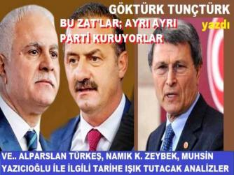 KORAY AYDIN, YUSUF HALAÇOĞLU ve YAVUZ AĞIRALİOĞLU; MİLLETİN SİZLERE ZERRE KADAR İHİTYACI YOK, AYRI, AYRI PARTİ KURSANIZ NE YAZAR?