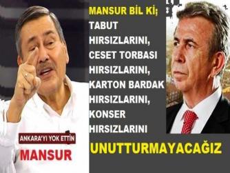 MELİH GÖKÇEK’TEN, MANSUR YAVAŞ’A “ŞAMAR” GİBİ CEVAP : “SENİN GİBİ ARSIZ PROFESYONEL HIRSIZI UNUTTURMAYACAĞIZ”