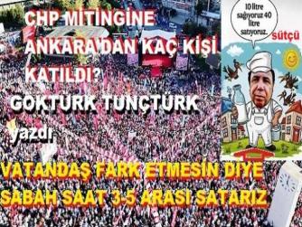 AMAN HAA, SABAH SAAT 3'te; MANSUR BAŞKANIN EVİNE SÜT GÖTÜREN, SÜTÇÜDEN SAKIN SÜT ALMAYIN.. PEKİ, CHP'nin MİTİNGİNE ANKARA'DAN KAÇ KİŞİ KATILDI? Ve HAYSİYET YOKSUNU MERDAN YANARDAĞ.