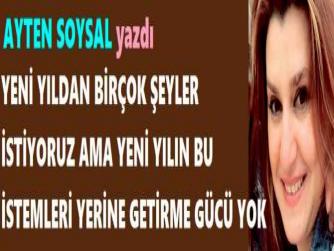 YENİ YILDAN BİRÇOK ŞEYLER İSTİYORUZ AMA YENİ YILIN BU İSTEMLERİ YERİNE GETİRME GÜCÜ YOK