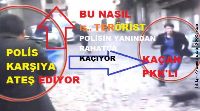 BU NASIL İŞ.. 2 POLİSİ ŞEHİT EDEN PKK'lı TERÖRİST, POLİSİN YANINDAN RAHATÇA KAÇIYOR. GÜYA GÖRMEMİŞ 