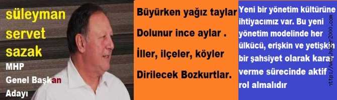 MHP GENEL BAŞKAN ADAYI SÜLEYMAN SERVET SAZAK'tan, ÜLKÜCÜLERE MESAJ VAR : 'GÜN IŞIYOR, BAŞBUĞUN BOZKURTLARI İLE FİKİR JİMNASTİĞİ YAPIYOR,YENİ BİR YÖNETİM KÜLTÜRÜNÜ HAZIRLIYORUZ'