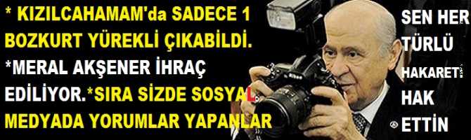 DB, ÇİRKEFLİKTE SINIR TANIMIYOR.. MERAL AKŞENER'de İHRAÇ EDİLİYOR. KIZILCAHAMAM'da SADECE 1 BOZKURT YÜREKLİ ÇIKTI. 