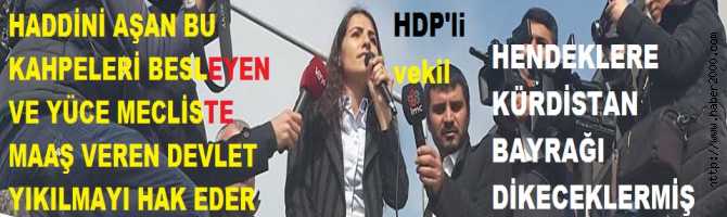 HADDİNİ AŞAN BU KAHPLERİ BESLEYEN ve YÜCE MECLİSTE BU HAİNLERE MAAŞLAR VEREN DEVLET, BATMAYI HAK ETMİŞTİR.. HDP'nin ZİLLİ VEKİLİ, HENDEKLERE KÜRDİSTAN BAYRAĞI DİKECEKMİŞ