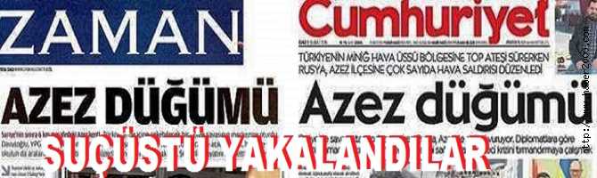 FETULLAH ve SOL, SUÇÜSTÜ YAKALANDILAR.. CUMHURİYET GAZETESİNİN GİZLİ SAHİBİ BELLİ OLDU. SAHİBİ; FETULLAH GÜLEN. ZAMAN ve CUMHURİYET GAZETELERİ BUGÜN, 'AZEZ DÜĞÜMÜ' İFADESİ İLE AYNI MANŞETLE ÇIKTILAR