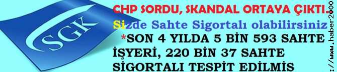 SON 4 YILDA, 5 BİN SAHTE İŞYERİ KURULMUŞ, 220 BİN SAHTE SİGORTALI YAPILMIŞ AMA BAKAN DİYOR Kİ: 'DENETİMDE ZAAFİYET YOK'