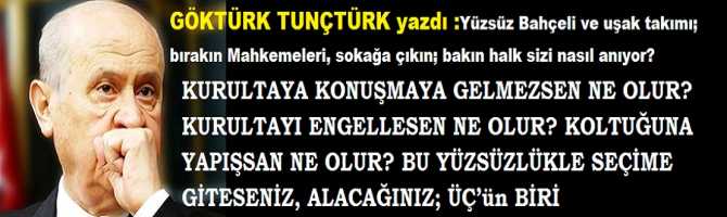 KURULTAYA KONUŞMAYA GELMEZSEN NE OLUR? KURULTAYI ENGELLESEN NE OLUR? KOLTUĞUNA YAPIŞSAN NE OLUR? BU YÜZSÜZLÜKLE SEÇİME GİTESENİZ, ALACAĞINIZ; ÜÇ’ün BİRİ