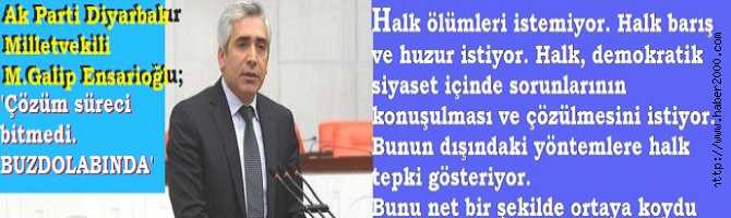 AKP DİYARBAKIR VEKİLİ ENSARİOĞLU : '1 YILDA 7 BİN İNSAN ÖLDÜ. BU ÖLÜMLERE SEBEP OLANLARI HALK AFFETMEYECEK'