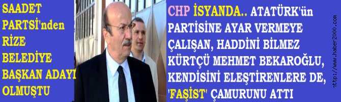 SP'den GELEN TÜRK DÜŞMANI, ATATÜRK'ün PARTİSİNE AYAR VERME HADSİZLİĞİNDE BULUNDU. CHP'liler İSYANDA ve İSTİFASINI İSTİYOR. O'da, KENDİSİNİ ELEŞTİRENLERE 'FAŞİST' ÇAMURUNU ATTI