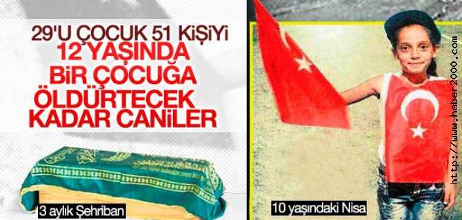 GÖZÜ DÖNMÜŞ KUDUZ İTLER.. KATLİAMDA ÖLENLERİN 29'U ÇOCUK.. ÖLENLERİN İSİMLERİ