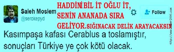 HADDİNİ BİL İT OĞLU İT.. SIRA SİZİN ANANIZDA.. SAKLANACAK DELİK ARAYACAKSINIZ