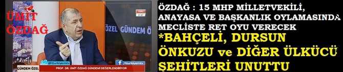 15 MHP MİLLETVEKİLİ, BAŞKANLIK ÖNERİSİNE MECLİSTE RET OYU VERECEK