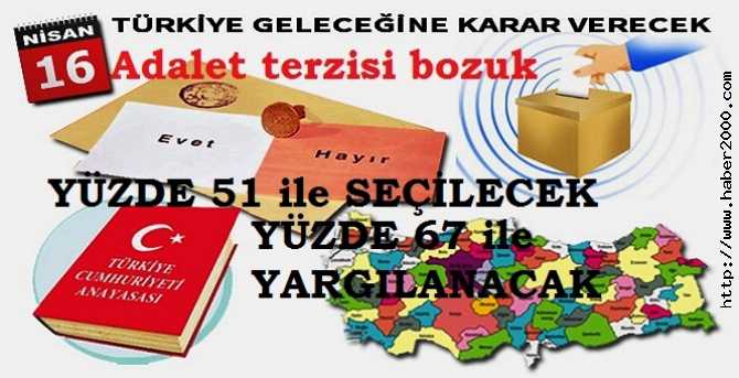 ZIRH BÜYÜYECEK.. YÜZDE 51 İLE SEÇİLECEK, ANCAK YÜZDE 67 'EVET' İLE YÜCE DİVANA GİDEBİLECEK 