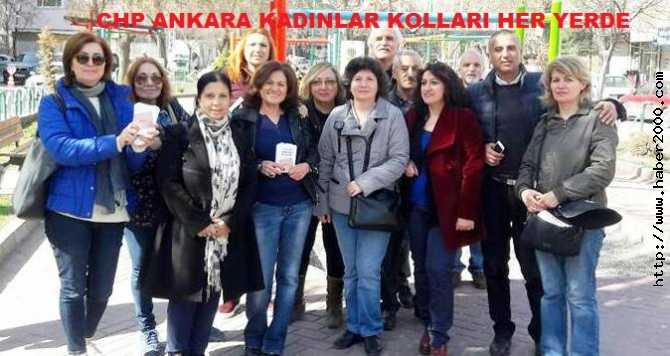 CHP'Lİ KADINLAR ANKARA'DA HER YERDE 'NEDEN HAYIR'I ANLATTILAR