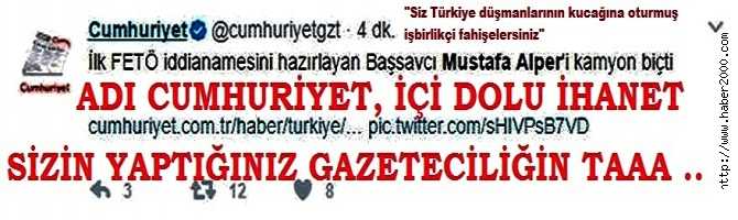 ADI CUMHURİYET, HER TARAFI İHANET.. PKK’nın, FETÖ’nün ve TERÖR ÖRGÜTLERİNİN KUCAĞINDA SÖZDE ATATÜRKÇÜLÜK ve GAZETECİLİK YAPAN İŞBİRLİKÇİLER