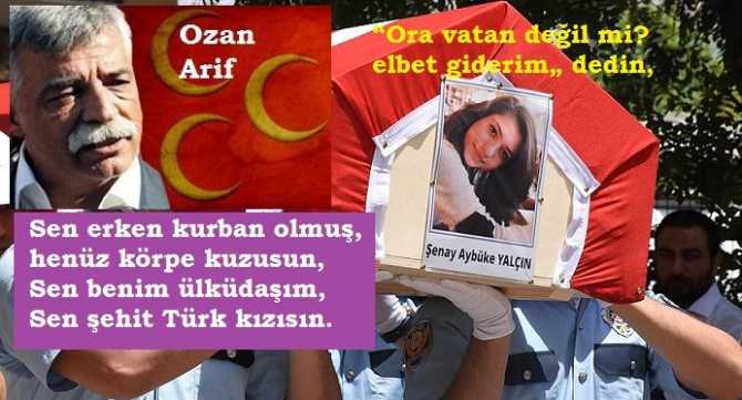 OZAN ARİF'TEN, ŞEHİT AYBÜKE ÖĞRETMENİMİZE AĞIT : 