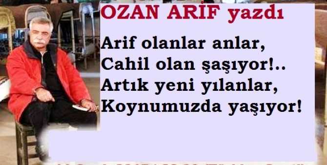 OZAN ARİF : ARTIK YENİ YILANLAR, KOYNUMUZDA YAŞIYOR