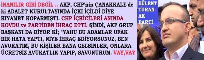 İNANILIR GİBİ DEĞİL ..BÖYLE SİYASET OLMAZ OLSUN. BÜLENT BEY YA CHP İHRAÇ ETMEZSE İDİ O ZAMAN NELER DİYECEKTİNİZ?