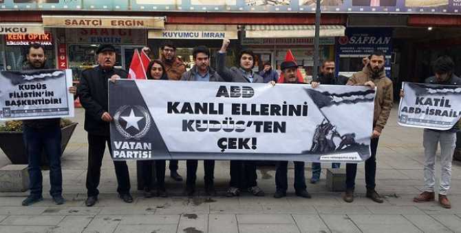 VATAN PARTİSİ KARABÜK GENÇLİĞİ : “KATİL ABD, KANLI ELLERİNİ KUDÜS’TEN ÇEK”