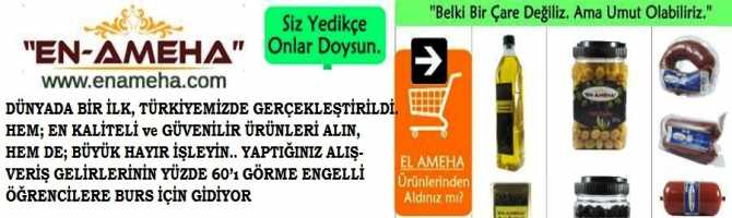 DÜNYADA BİR İLK, TÜRKİYEMİZDE GERÇEKLEŞTİRİLDİ. HEM; EN KALİTELİ ve GÜVENİLİR ÜRÜNLERİ ALIN, HEM DE; BÜYÜK HAYIR İŞLEYİN.. YAPTIĞINIZ ALIŞ-VERİŞ GELİRLERİNİN YÜZDE 60’ı GÖRME ENGELLİ ÖĞRENCİLERE BURS İÇİN GİDİYOR