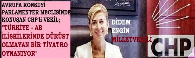 CHP MİLLETVEKİLİ DİDEM ENGİN :  