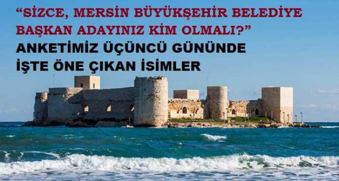 “SİZCE, MERSİN BÜYÜKŞEHİR BELEDİYE BAŞKAN ADAYINIZ KİM OLMALI?” ANKETİMİZ 3. GÜNÜNDE. .İŞTE ÖNE ÇIKAN İSİMLER