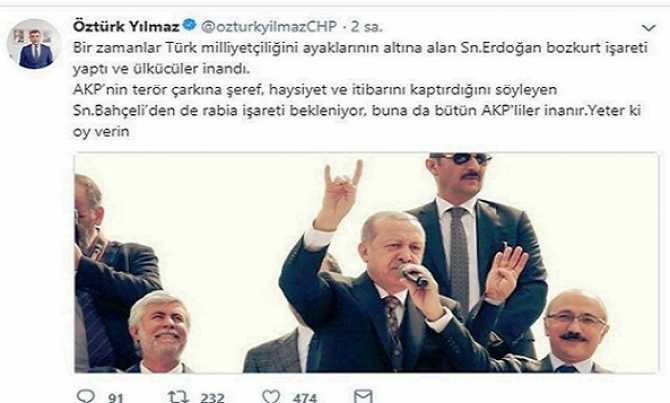 BOZKURT İŞARETİ YAPAN ERDOĞAN, BAHÇELİ'DEN; RABİA İŞARETİ BEKLİYOR