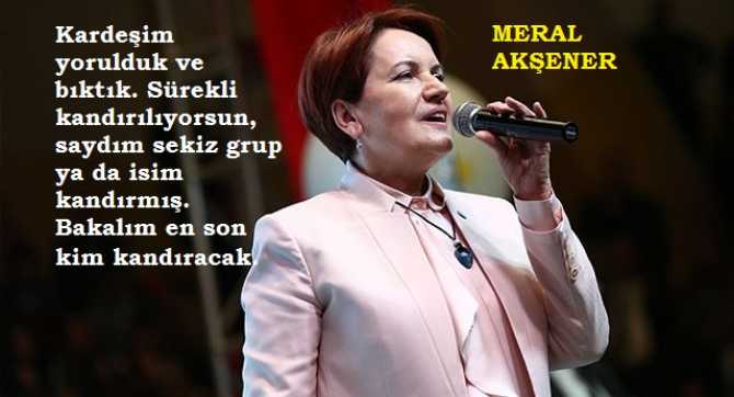 AKŞENER'DEN, ERDOĞAN'A MANALI GÖNDERME : 