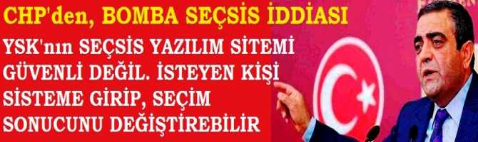 CHP, BAŞBAKANA HEM SORDU, HEM UYARDI .. YSK'nın SEÇSİS YAZILIM SİSTEMİ GÜVENLİ DEĞİL. İSTEYEN KİŞİ GİRİP, SEÇİM SONUCUNU DEĞİŞTİREBİLİR