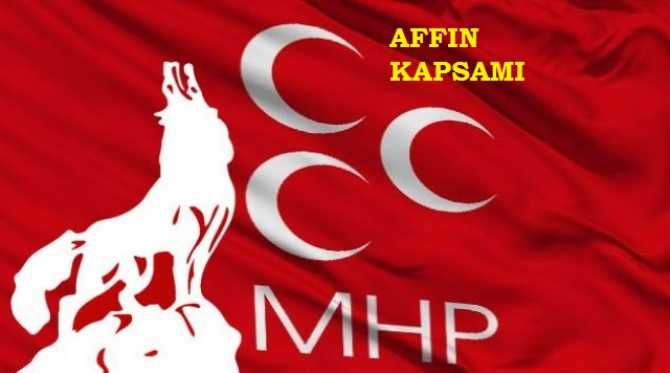 MHP DİYOR Kİ; 