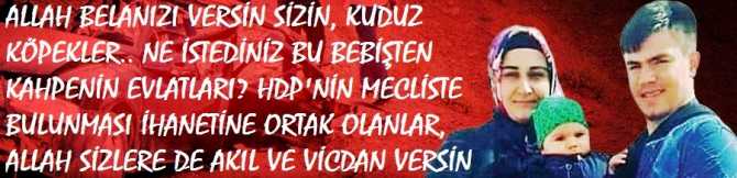 ALLAH BELANIZI VERSİN SİZİN KUDUZ KÖPEKLER.. NE İSTEDİNİZ BU MİNNACIK BEBİŞTEN, KAHPENİN EVLATLARI? HDP'yi, DEMOKRASİ TORBASINA SOKUP TA HALA MECLİSTE TUTMA İHANETİNE ORTAK OLAN BÜTÜN SİYASİLER, ALLAH SİZE DE AKIL VE VİCDAN VERSİN