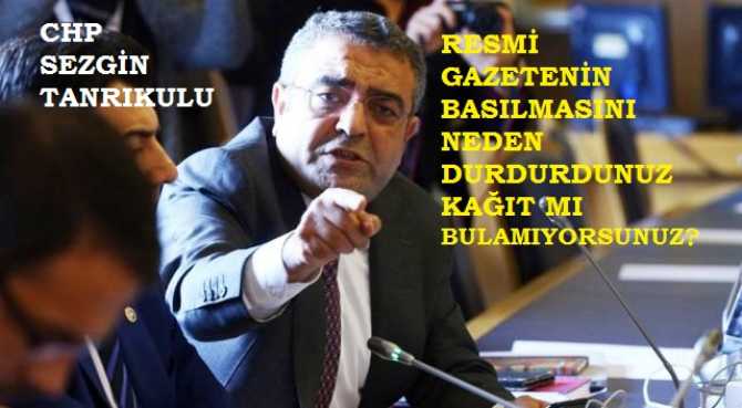 CHP, SARAYA SORDU : 