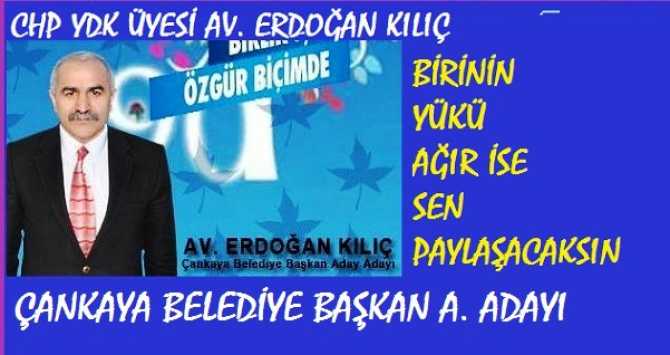 CHP ÇANKAYA BELEDİYE BAŞKAN ADAY ADAYI AV. ERDOĞAN KILIÇ : “NE YAZIK Kİ GÖRÜP; GÖRMEZDEN GELEN, DUYUP; SAĞIRI OYNAYAN, ŞAHİT OLMAYAN BİR TOPLUM OLDUK”