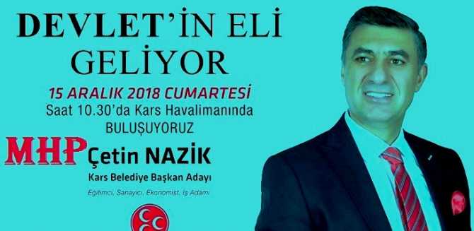 KARS’TA 15 ARALIK’TA HAVALANINDA BÜYÜK BULUŞMA VAR.. MHP KARS ADAYI ÇETİN NAZİK’E, EFSANE SİYASETÇİ İLHAN AKÜZÜM’DEN TAM DESTEK..  