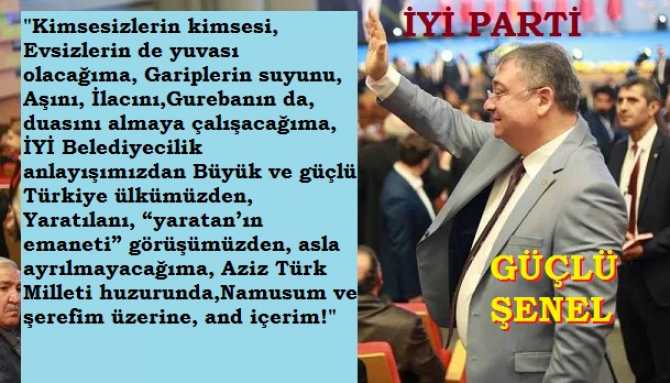 İYİ PARTİ KEÇİÖREN ADAYI AV. GÜÇLÜ ŞENEL, DÜRÜST VE EŞİT HİZMET EDECEĞİNE, KİMSESİZLERİN, KİMSESİ OLACAĞINA YEMİN ETTİ