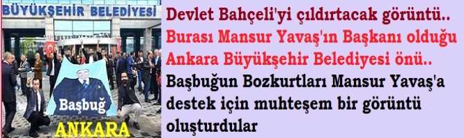 Devlet Bahçeli'yi çıldırtacak görüntü.. Burası Mansur Yavaş'ın Başkanı olduğu Ankara Büyükşehir Belediyesi önü.. Başbuğun Bozkurtları Mansur Yavaş'a destek için muhteşem bir görüntü oluşturdular