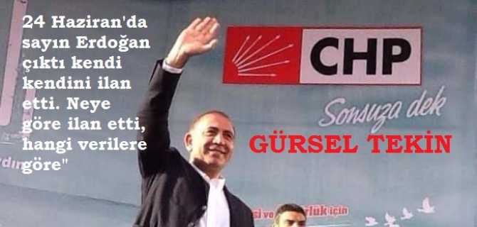 CHP'li Gürsel Tekin : 