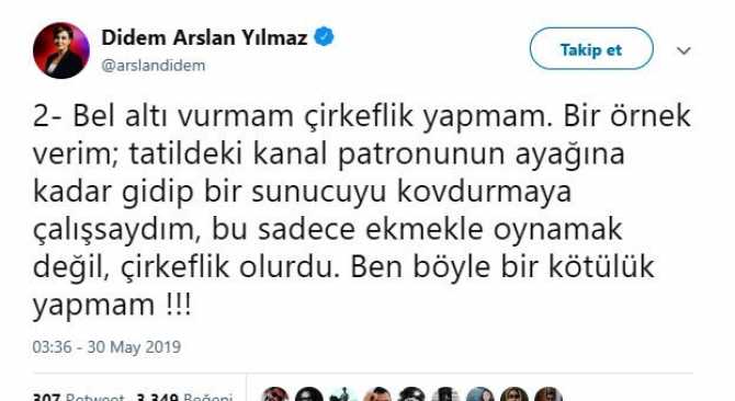 Didem Arslan Yılmaz'dan, kıvırdak Ahmet Hakan'a şamar gibi cevap : 