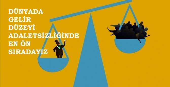 Gelir düzeyi Adaletsizliğinde de kimseye sırayı kaptırmadık.. Gelir eşitsizliğinde Avrupa'da İkinci sıradayız