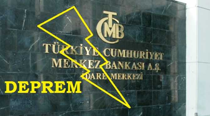 Merkez Bankası'nda; 10 şiddetinde deprem.. Genel Müdürlerin, Genel Müdür Yardımcılarının ve Şube müdürlerinin hepsi görevden alındı