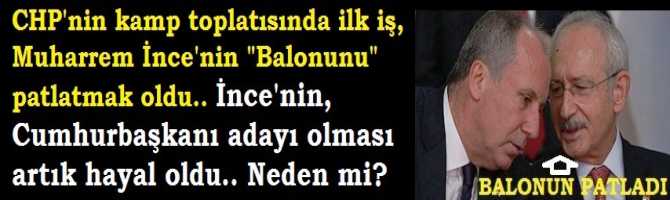 CHP'nin kamp toplantısında ilk iş, Muharrem İnce'nin 