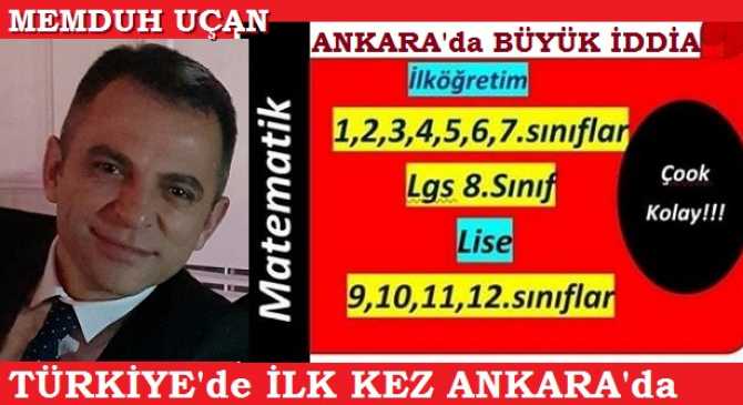 Ankara’da; Matematik dersi konusunda büyük iddia.. 30 dakikada Matematiği sevdirme ve hızlı öğretme garantisi