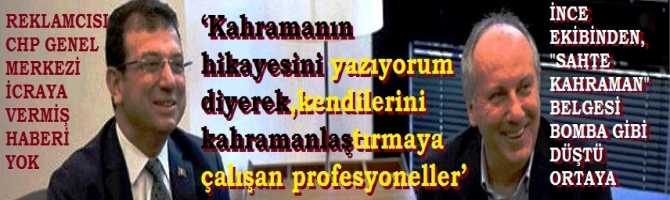 Kitap yazdırarak, kendilerini kahramanlaştıran uyanık profesyoneller faka bastı.. İmamoğlu'nun kitabını yazan Reklamcı, CHP Merkezi icraya vermiş..Bombayı, Muharrem İnce ekibi patlattı 