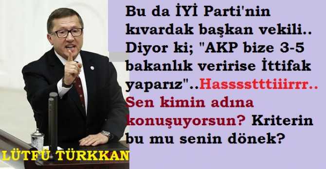 Bu da İYİ Parti'nin kıvardak başkan vekili.. Diyor ki; 