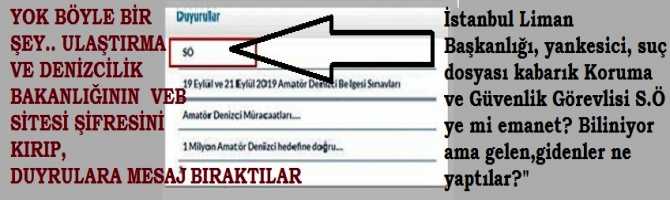 Ulaştırma Bakanlığına Şok..Web Sitesi şifresi kırıldı ve mesaj bıraktılar:  