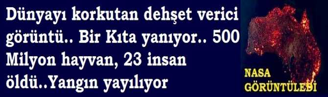 Dünyayı korkutan dehşet verici görüntü.. Bir Kıta yanıyor.. 500 Milyon hayvan, 23 insan öldü..Bin 500 ev kül oldu.. Yangın yayılıyor