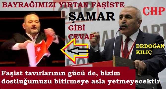 CHP’li Av. Erdoğan Kılıç'tan; Türk Bayrağını yırtan Yunan milletvekiline şamar gibi gönderme : “Bu Faşist, İzmir savaşında; Atatürk’ün yere düşen Yunan bayrağını nasıl kaldırttığını bilmeyecek kadar cahil”