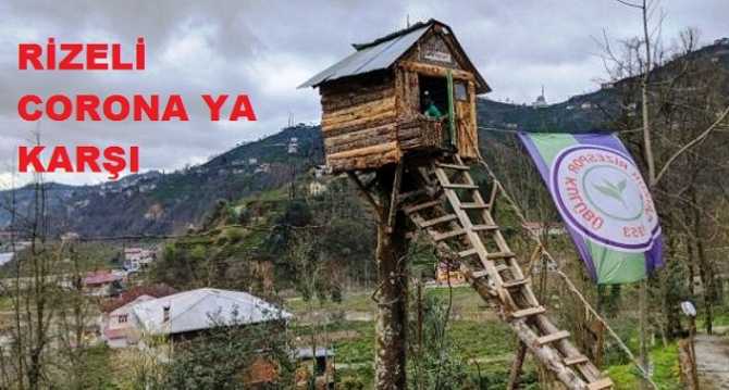 Vallahi, Sayın Erdoğan hemşerisini kutlaması lazım.. Rizeli, Corona ya tedbir için, evinin önünde ki 8 metre yükseklikte ki Kiraz ağacının üzerine ev yaptı ve yaşamaya başladı