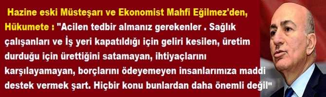  Mahfi Eğilmez'den, Hükumete : 