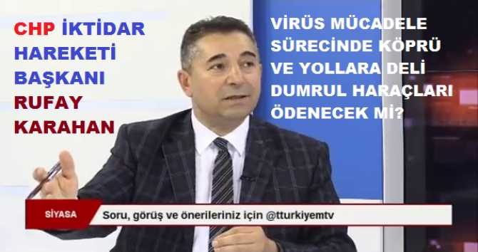 CHP İktidar Hareketi, Hükumete gizemli soruyu sordu : “Salgın var, Şehirlerarası trafik yasak.. Yinede; Köprü ve otoyollara yolcu geçiş ve ödeme garantisi yapılacak mı? Ayrıca bu garantörler niye bağışlar yapmıyorlar?